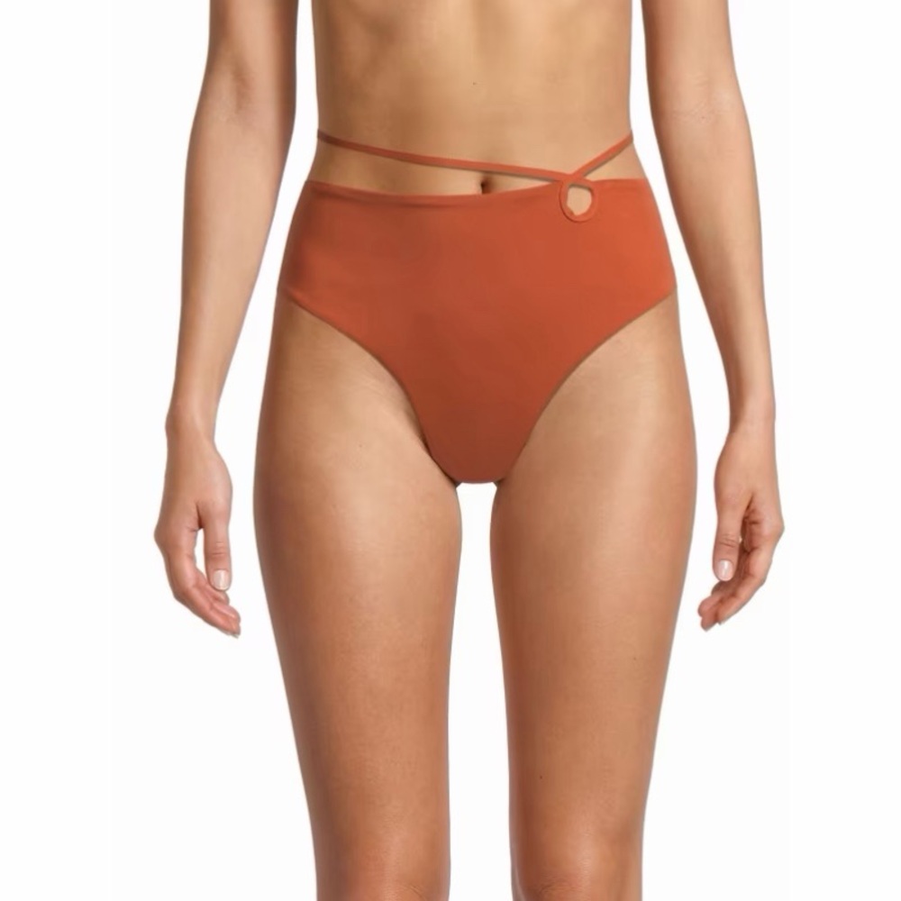 NWT! WeWoreWhat - Strappy Tie Bikini Bottom - Rust/Sahara - Size Medium